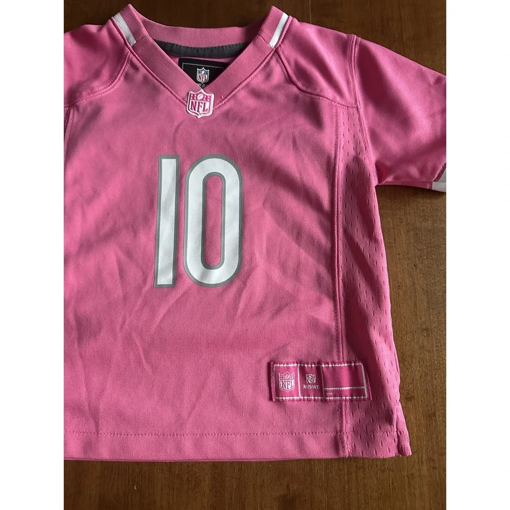 Chicago Bears Youth  Jersey #10 Trubisky 2T PINK RARE Nike On Field
